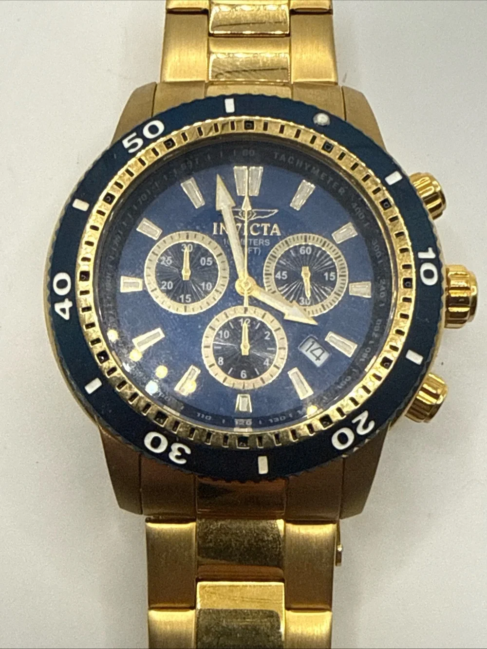 The Invicta Men's 1205 Specialty Quartz Chronograph Dial Watch New Battery!!